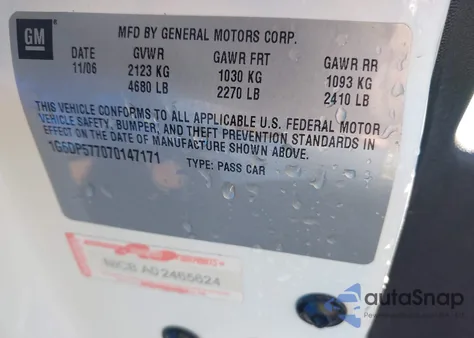 2007 Cadillac Cts Standard from USA, damaged, VIN 1G6DP577070147171